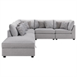 Pemberly Row 6-piece Fabric Upholstered Modular Sectional Gray