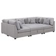 Pemberly Row 6-piece Fabric Upholstered Modular Sectional Gray