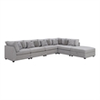 Pemberly Row 6-piece Fabric Upholstered Modular Sectional Gray