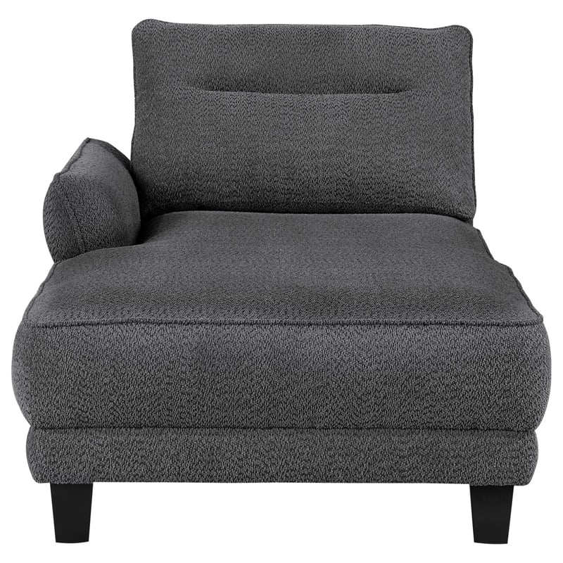 Pemberly Row Fabric Upholstered Curved Arms Sectional Sofa Gray