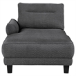 Pemberly Row Fabric Upholstered Curved Arms Sectional Sofa Gray