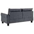 Pemberly Row Fabric Upholstered Curved Arms Sectional Sofa Gray