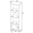 Pemberly Row 3-shelf Transitional Wood Media Tower in Dark Pine