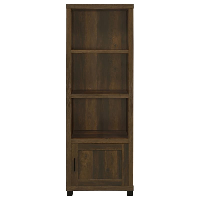 Pemberly Row 3-shelf Transitional Wood Media Tower in Dark Pine