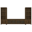 Pemberly Row 3-shelf Transitional Wood Media Tower in Dark Pine