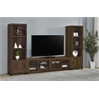 Pemberly Row 3-shelf Transitional Wood Media Tower in Dark Pine