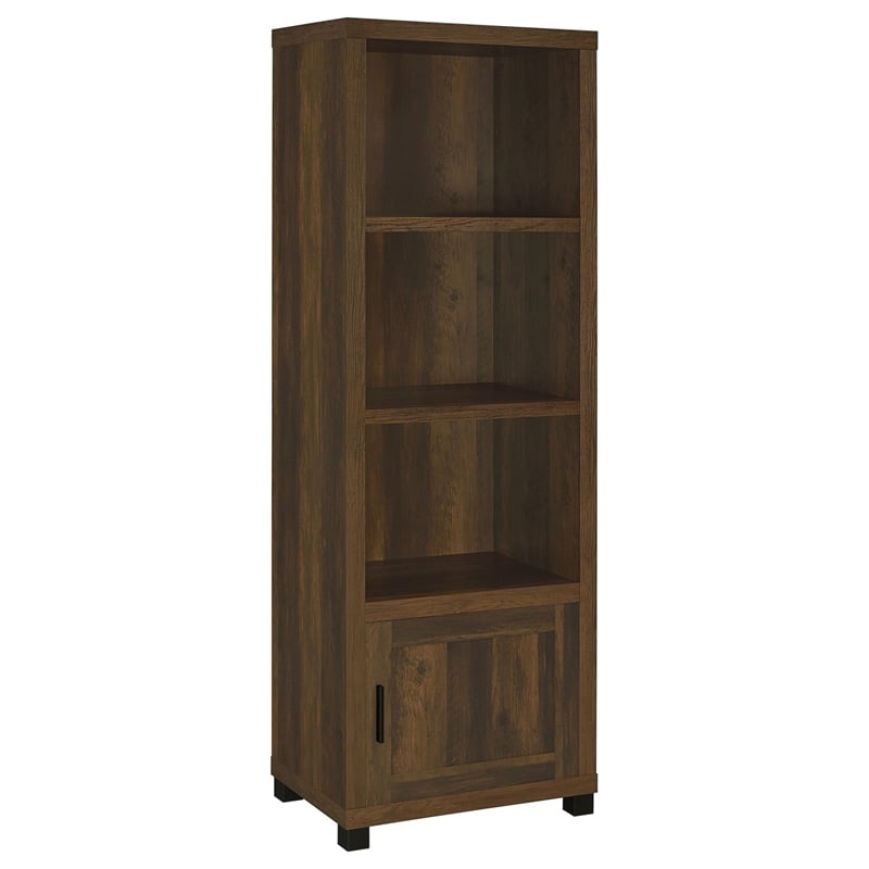 Pemberly Row 3-shelf Transitional Wood Media Tower in Dark Pine