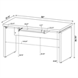Pemberly Row 2-piece Wood Home Office Set L-Shape Desk Cappuccino