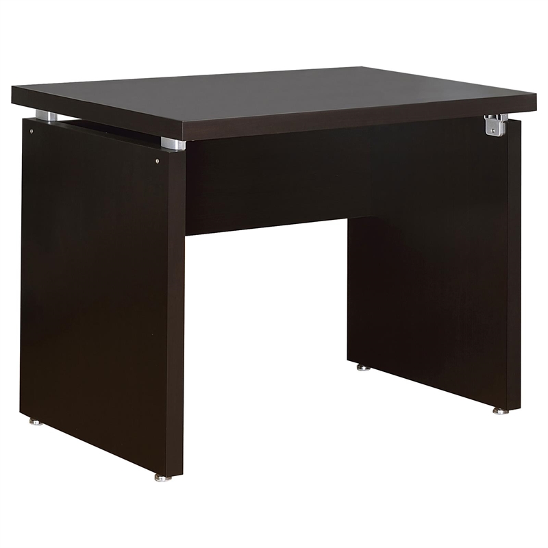 Pemberly Row 2-piece Wood Home Office Set L-Shape Desk Cappuccino