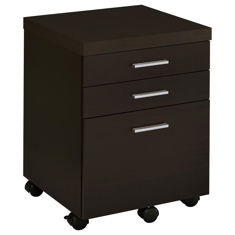 Pemberly Row 2-piece Wood Home Office Set L-Shape Desk Cappuccino