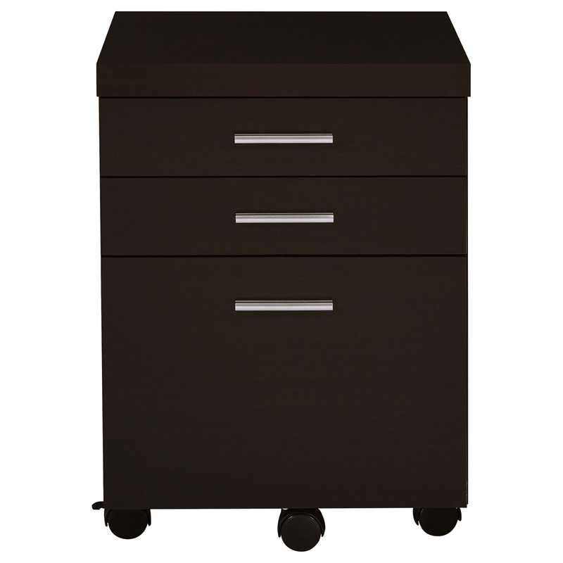 Pemberly Row 2-piece Wood Home Office Set L-Shape Desk Cappuccino