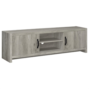 Pemberly Row 2-Door Wood TV Console for TVs up to 70&quot in Gray Driftwood