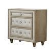 Pemberly Row 4-piece Eastern King Upholstered Velvet Bedroom Set Ivory