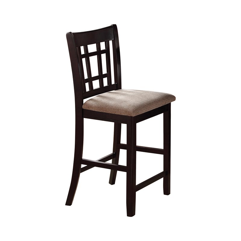 Pemberly Row 5-piece Wood Counter Height Set Light Chestnut and Espresso