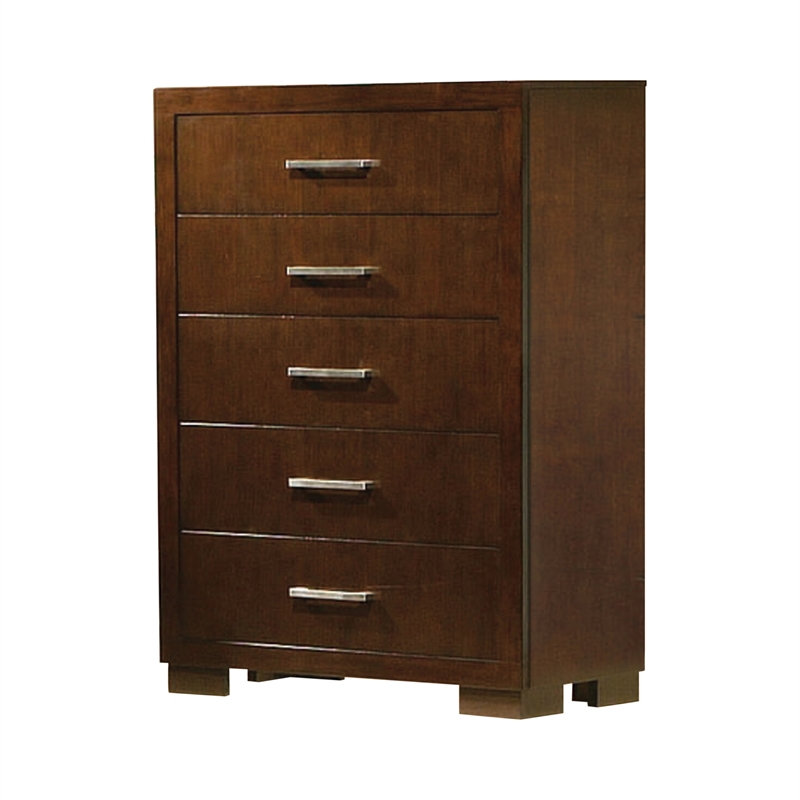 Pemberly Row 6-Piece Wood Queen Bedroom Set with Panels in Cappuccino