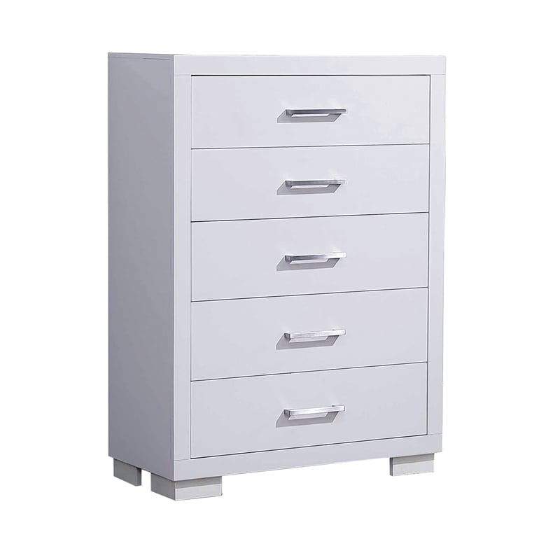 Pemberly Row 6-Piece Wood Queen Bedroom Set with Wall Panels in White