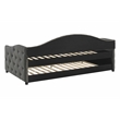Pemberly Row Modern Fabric Upholstered Twin Daybed with Trundle in Gray