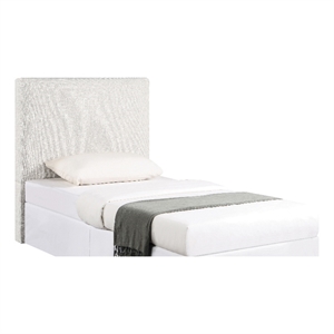 Pemberly Row 46&quot x 43&quot Fabric Upholstered Twin Headboard in Sand Beige