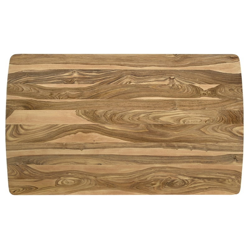 Pemberly Row Farmhouse Rectangular Wood Counter Height Table in Natural