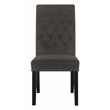 Pemberly Row Contemporary Upholstered Velvet Dining Chairs in Brown
