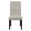 Pemberly Row Contemporary Upholstered Velvet Dining Chairs in Beige