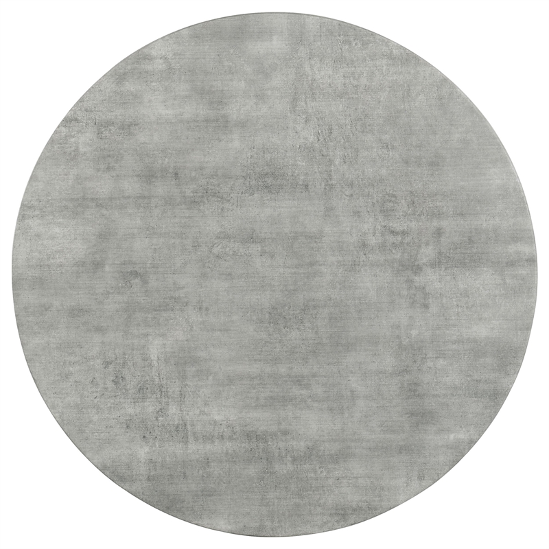 Pemberly Row Modern Wood Round Coffee Table with Hairpin Legs in Gray