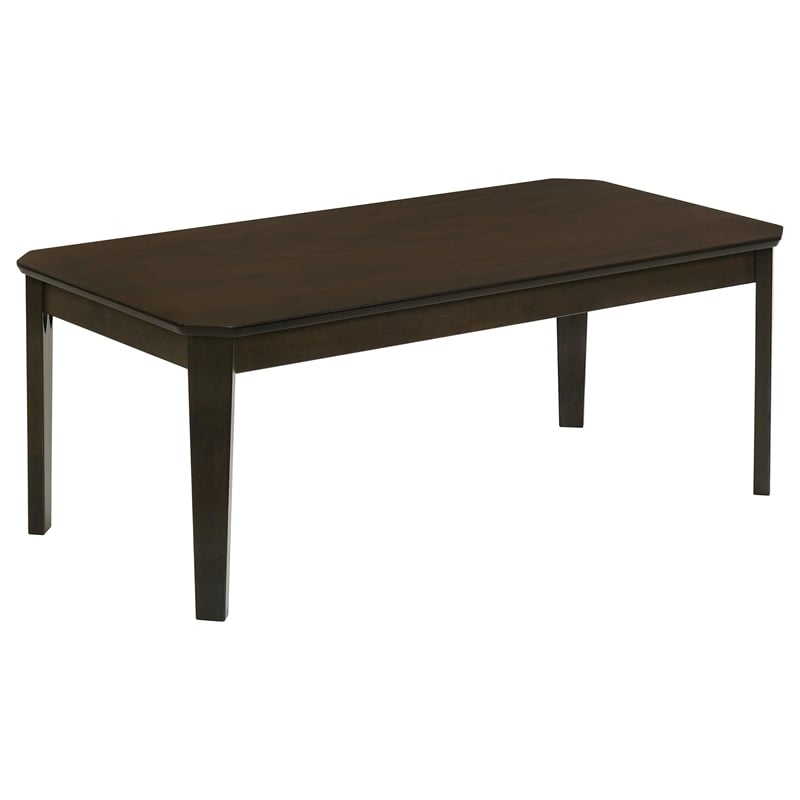 Pemberly Row 3-Piece Wood Occasional Coffee Table Set in Dark Brown