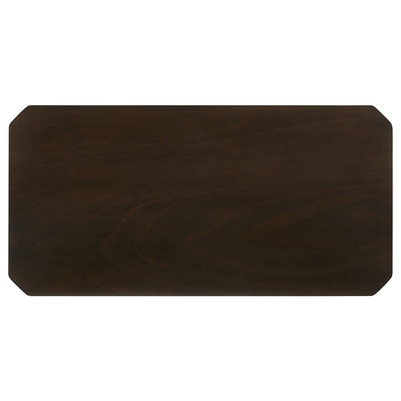Pemberly Row 3-Piece Wood Occasional Coffee Table Set in Dark Brown