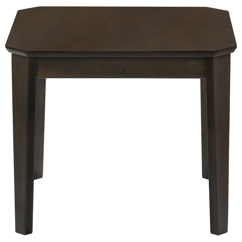 Pemberly Row 3-Piece Wood Occasional Coffee Table Set in Dark Brown