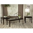 Pemberly Row 3-Piece Wood Occasional Coffee Table Set in Dark Brown