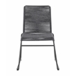 Pemberly Row Assembled Contemporary Metal Upholstered Dining Chairs in Charcoal