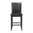 Pemberly Row Upholstered Faux Leather Counter Height Chair in Brown