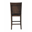 Pemberly Row Upholstered Faux Leather Counter Height Chair in Brown