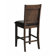 Pemberly Row Upholstered Faux Leather Counter Height Chair in Brown