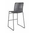 Pemberly Row Assembled Contemporary Metal Bar Stools with Footrest in Charcoal