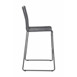 Pemberly Row Assembled Contemporary Metal Bar Stools with Footrest in Charcoal