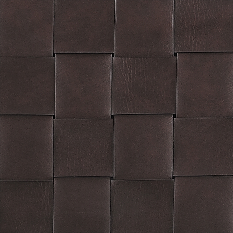 Pemberly Row Upholstered Faux Leather Bar Stool with Open Back in Brown