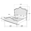 Pemberly Row Upholstered Velvet Eastern King Bed in Ivory and Camel