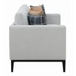 Pemberly Row Upholstered Fabric Sofa with Cushioned Back in Light Gray