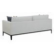 Pemberly Row Upholstered Fabric Sofa with Cushioned Back in Light Gray