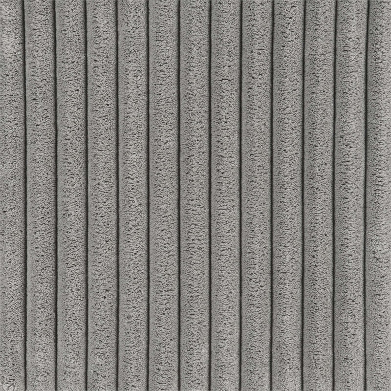 Pemberly Row Modern Velvet Upholstered Reversible Sectional Morning Fog