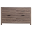 Pemberly Row Contemporary 6-drawer Farmhouse Wood Dresser in Barrel Oak