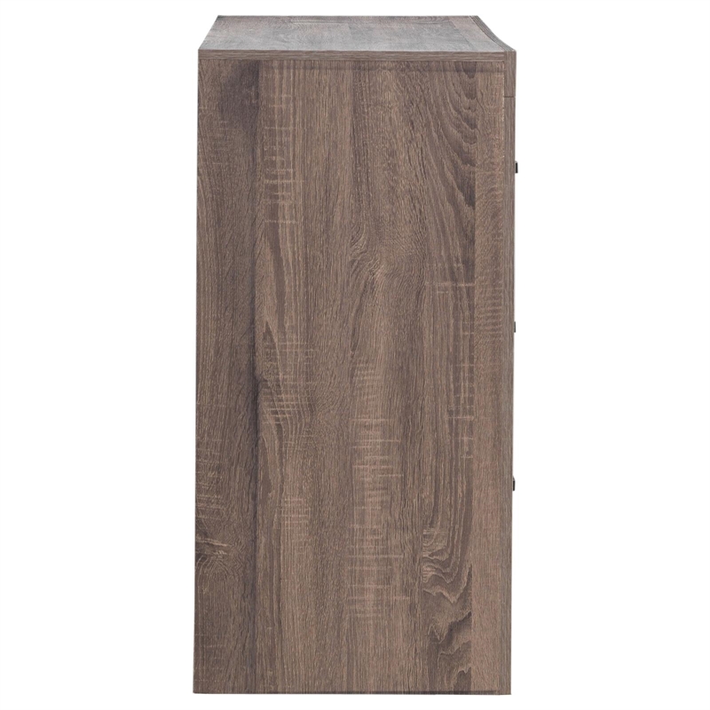 Pemberly Row Contemporary 6-drawer Farmhouse Wood Dresser in Barrel Oak