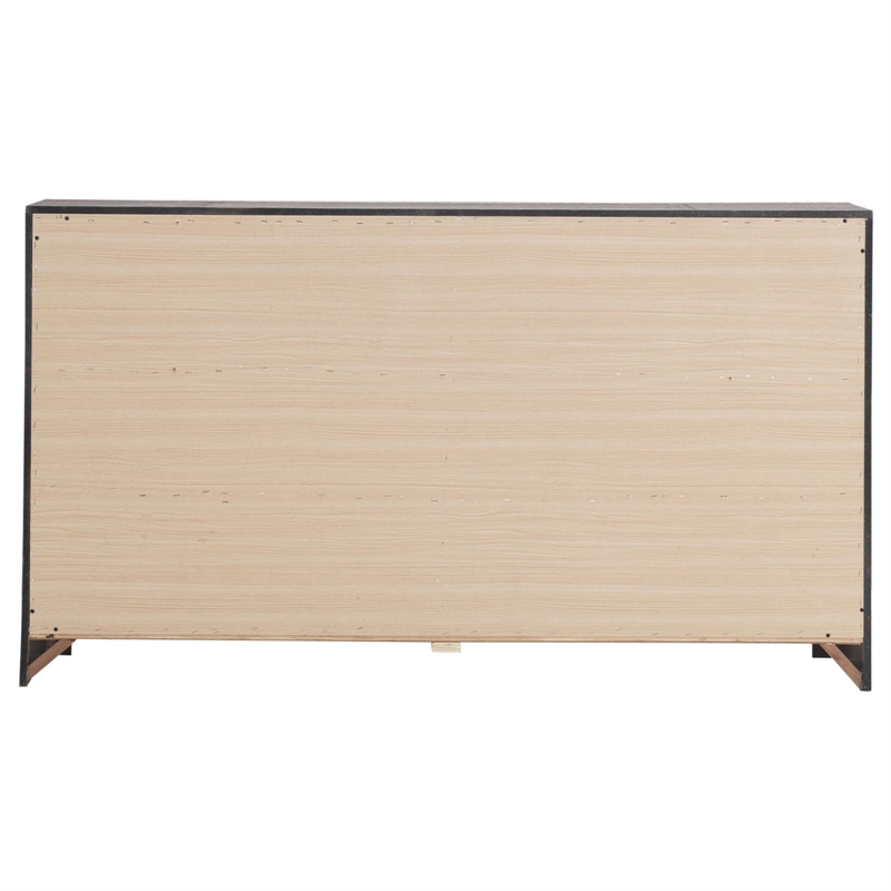 Pemberly Row Contemporary 6-drawer Farmhouse Wood Dresser in Barrel Oak