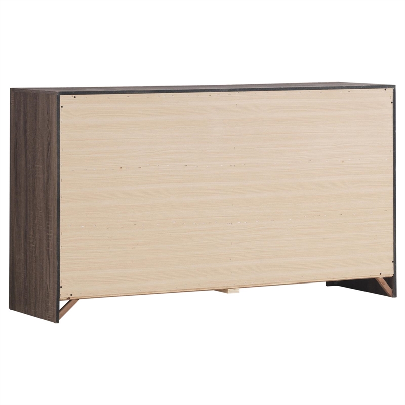 Pemberly Row Contemporary 6-drawer Farmhouse Wood Dresser in Barrel Oak