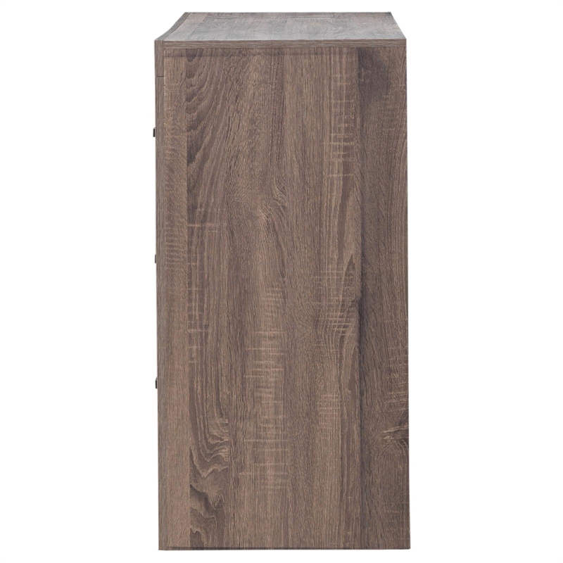 Pemberly Row Contemporary 6-drawer Farmhouse Wood Dresser in Barrel Oak
