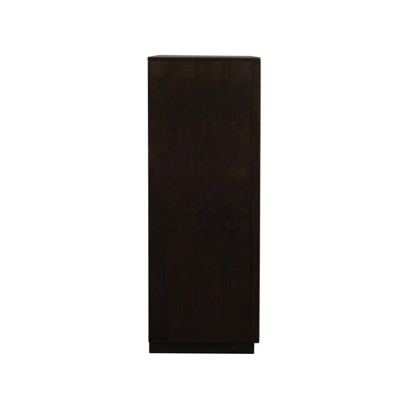 Pemberly Row Rectangular 5-drawer Modern Wood Chest in Brown Finish