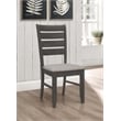 Pemberly Row Contemporary Wood Ladder Back Side Chair Gray and Dark Gray