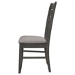 Pemberly Row Contemporary Wood Ladder Back Side Chair Gray and Dark Gray