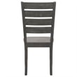 Pemberly Row Contemporary Wood Ladder Back Side Chair Gray and Dark Gray